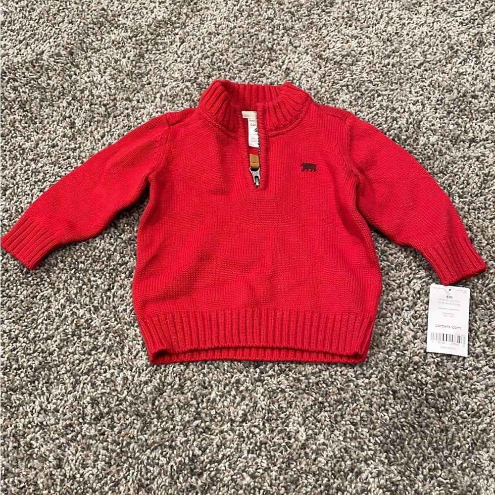 Nwt Carter's Red Kids Sweater size 6 months